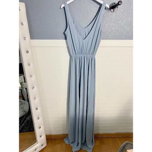 Mumu Blue Kendall V-Neck Formal Maxi Dress - Picture 5 of 5